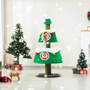 Michu Christmas Cat Tree - Festive Fun and Cozy Hideaway for Furry Friends - 159cm Height